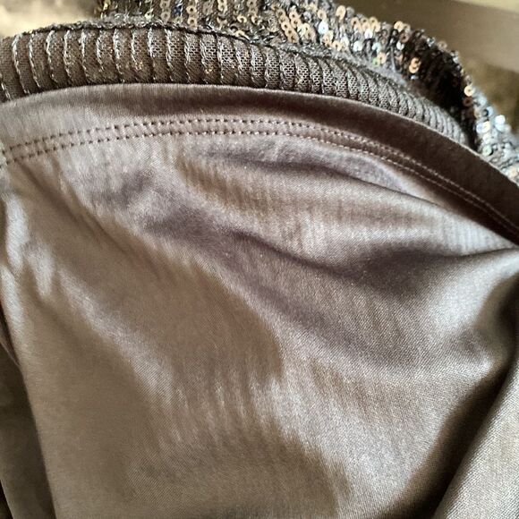 NWT Calvin Klein Women's 1X Sequin Strappy Camisole Top Black Liner Dress - Picture 8 of 8